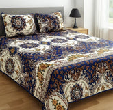 Crystal King Size Bed Sheet Set-3Pcs-Design-135